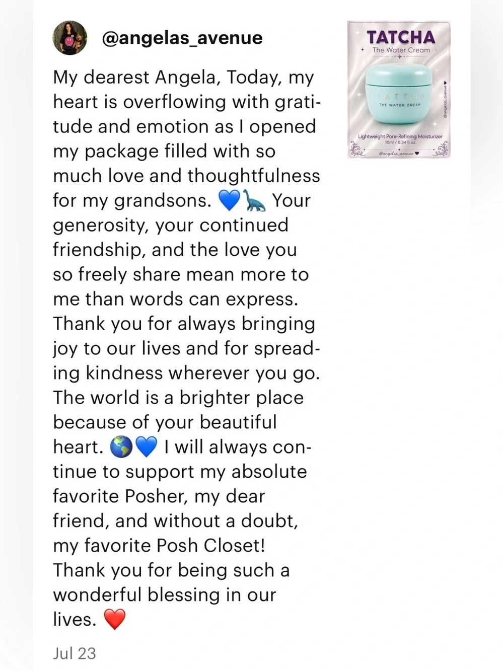 TATCHA The Water Cream Lightweight Pore-Refining Moisturizer